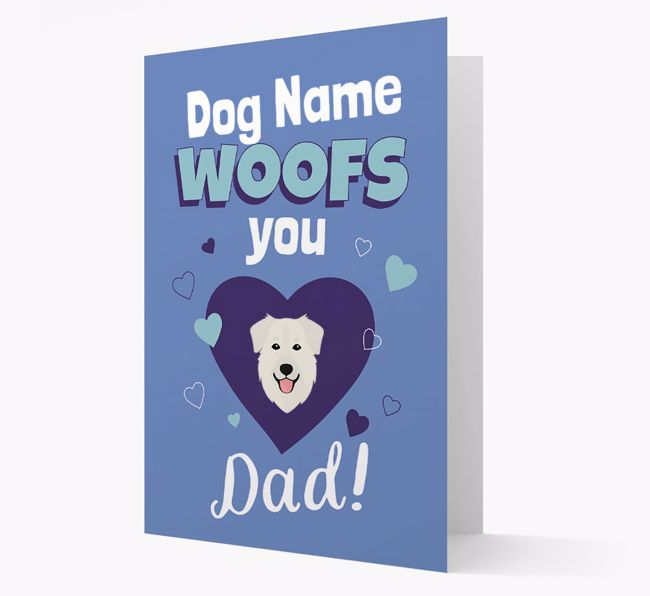 'I Woof You Dad' - Personalised {breedFullName} Card